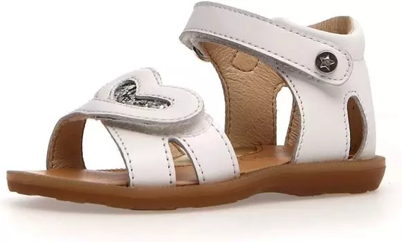 Сандалии на плоской подошве Crisytel Naturino, цвет White/Silver