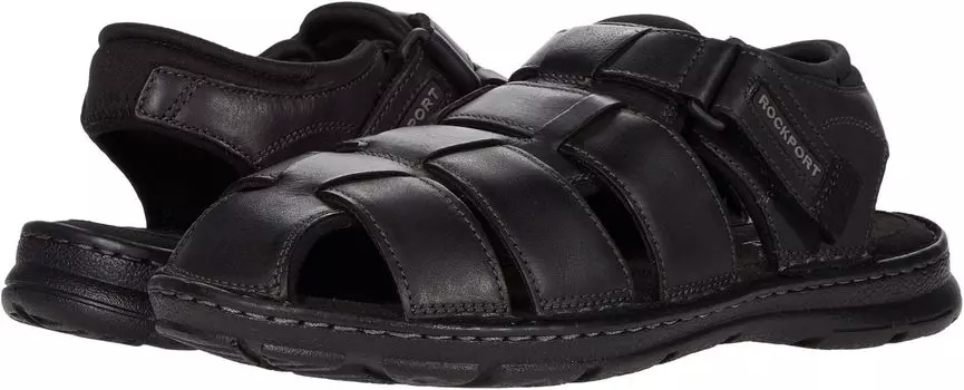 Сандалии на плоской подошве Darwyn Fishermen Rockport, цвет Black Leather II