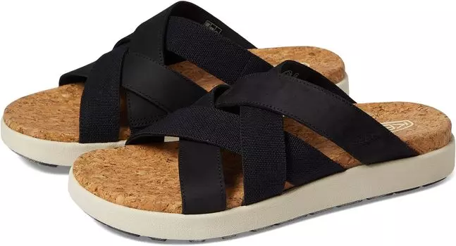 Сандалии на плоской подошве Elle Mixed Slide KEEN, цвет Black/Birch