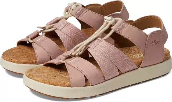 Сандалии на плоской подошве Elle Mixed Strap KEEN, цвет Fawn/Birch
