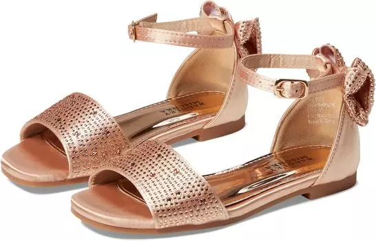 Сандалии на плоской подошве Ericka Flat Studded Sandal Badgley Mischka, цвет Rose Gold