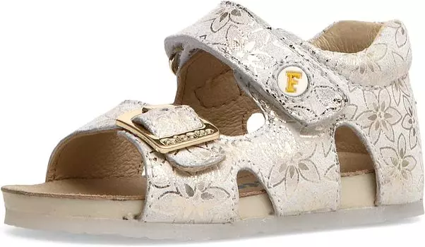 Сандалии на плоской подошве Falcotto Bea Naturino, цвет Milk/Platinum