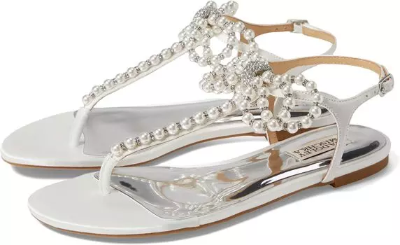 Сандалии на плоской подошве Fayth Badgley Mischka, цвет Soft White