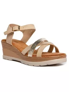 Сандалии на плоской подошве Foreverfolie, бежевый