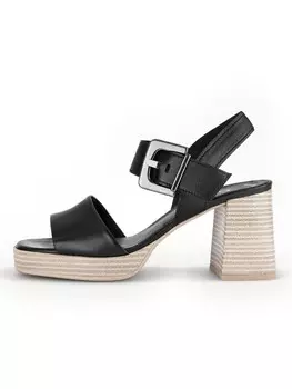 Сандалии на плоской подошве Gabor Leder Sandaletten, черный