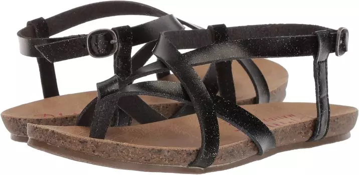 Сандалии на плоской подошве Granola-K Blowfish Malibu, цвет Black Glitter Dyecut PU