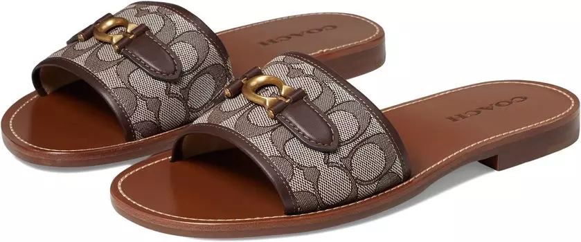 Сандалии на плоской подошве Ina Jacquard Sandal COACH, цвет Maple/Oak