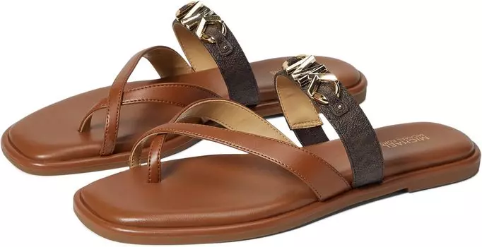 Сандалии на плоской подошве Izzy Thong Slide MICHAEL Michael Kors, цвет Brown Multi