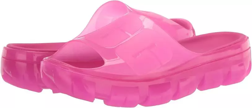 Сандалии на плоской подошве Jella Clear Slide UGG, цвет Dragon Fruit