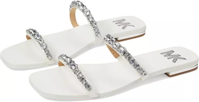 Сандалии на плоской подошве Jessa Flat Sandal MICHAEL Michael Kors, цвет Optic White