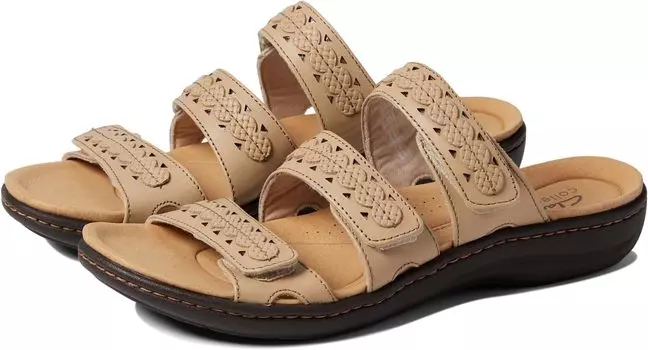 Сандалии на плоской подошве Laurieann Cove Clarks, цвет Sand Leather