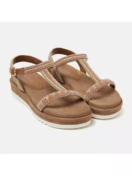 Сандалии на плоской подошве Lazamani Leder Sandaletten, коричневый