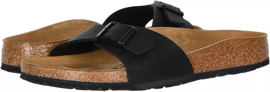 Сандалии на плоской подошве Madrid - Birko-Flor & Birkibuc Birkenstock, цвет Black Birko-Flor
