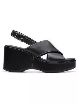 Сандалии на плоской подошве Manon Wish Clarks, черный
