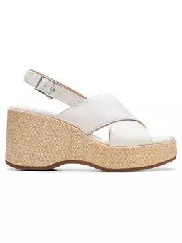 Сандалии на плоской подошве Manon Wish Clarks, белый