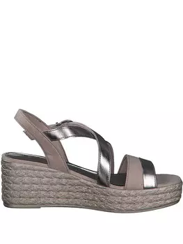 Сандалии на плоской подошве Marco Tozzi Keilsandaletten, цвет beige/silber