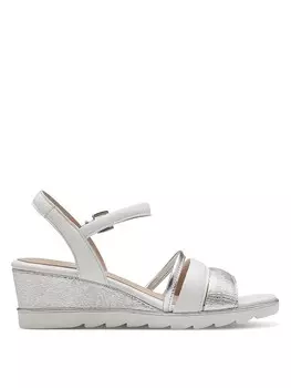 Сандалии на плоской подошве Marco Tozzi Keilsandaletten, цвет wei/silber