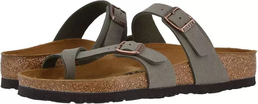 Сандалии на плоской подошве Mayari - Birko-Flor & Birkibuc Birkenstock, цвет Stone Birkibuc