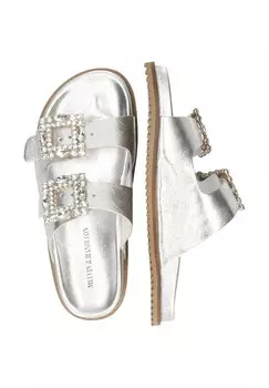Сандалии на плоской подошве Melvin & Hamilton, серебро