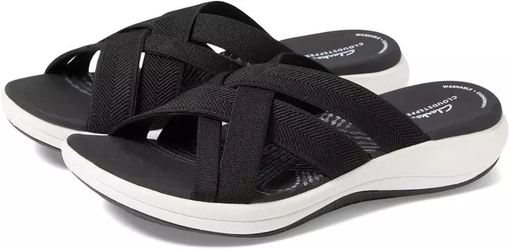 Сандалии на плоской подошве Mira Grove Clarks, цвет Black/Black Textile