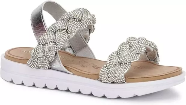 Сандалии на плоской подошве Miss Bradie Glam Yosi Samra, цвет Silver