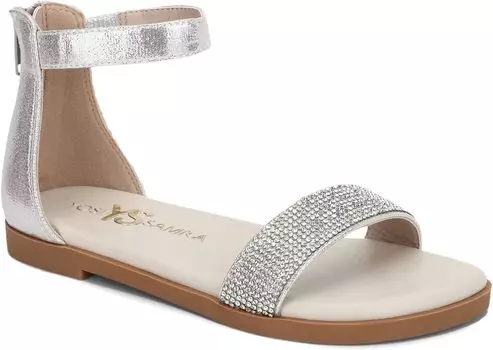 Сандалии на плоской подошве Miss Cambelle Glam Yosi Samra, цвет Silver