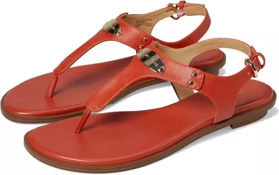 Сандалии на плоской подошве MK Plate Thong MICHAEL Michael Kors, цвет Deep Orange