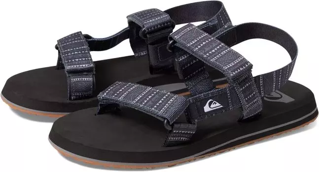 Сандалии на плоской подошве Monkey Caged II Quiksilver, цвет Grey/Grey/Black