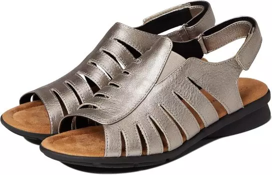 Сандалии на плоской подошве Pisces Comfortiva, цвет Grey/Gold