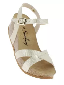 Сандалии на плоской подошве Pivoine Sunbay, серебряный