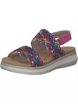 Сандалии на плоской подошве remonte, цвет metallic-multi/magenta