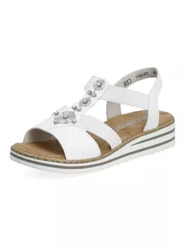 Сандалии на плоской подошве rieker, белый