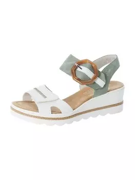 Сандалии на плоской подошве rieker, белый