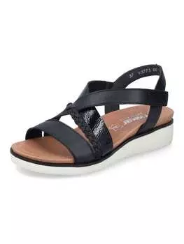 Сандалии на плоской подошве rieker, черный