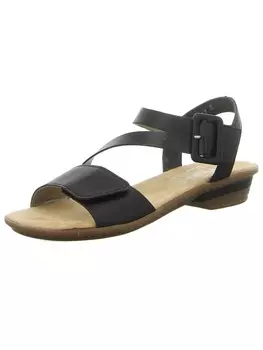 Сандалии на плоской подошве rieker, черный