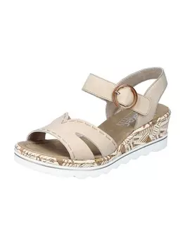 Сандалии на плоской подошве rieker Keilsandaletten, бежевый