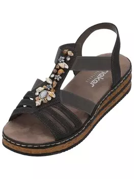 Сандалии на плоской подошве rieker Keilsandaletten, цвет basalt