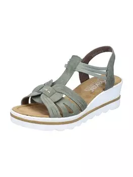 Сандалии на плоской подошве rieker Keilsandaletten, зеленый