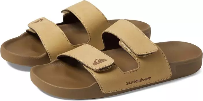 Сандалии на плоской подошве Rivi Leather Double Adjust Quiksilver, цвет Tan 1