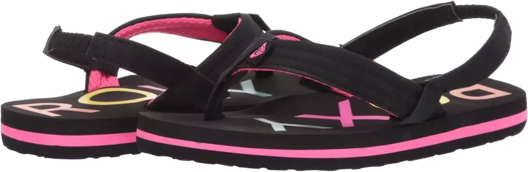 Сандалии на плоской подошве Roxy Kids Vista III Flip Flop Roxy, черный