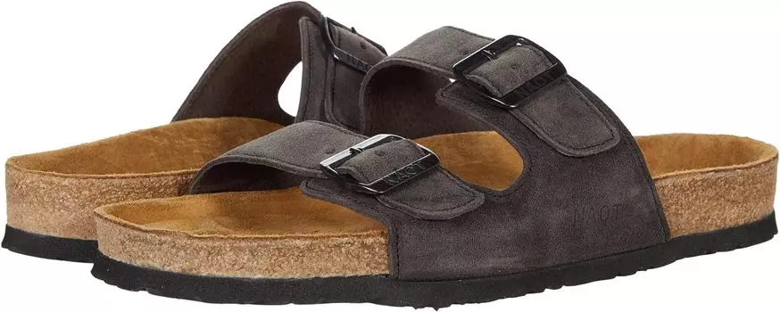 Сандалии на плоской подошве Santa Barbara Naot, цвет Oily Midnight Suede