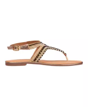 Сандалии на плоской подошве со стразами Alma En Pena, мультиколор