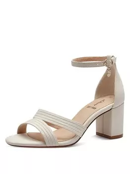 Сандалии на плоской подошве sOliver Sandaletten, кремовый