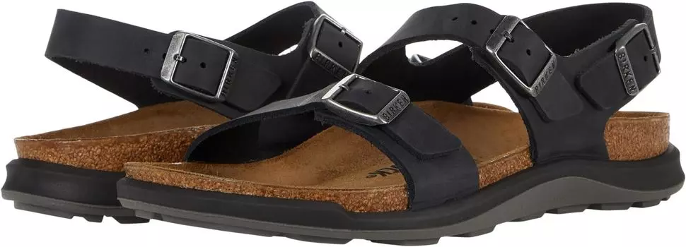 Сандалии на плоской подошве Sonora Rugged Birkenstock, цвет Black Oiled Leather