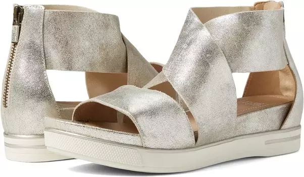 Сандалии на плоской подошве Sport Eileen Fisher, цвет Platinum Glitter Suede