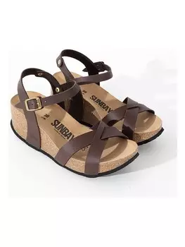 Сандалии на плоской подошве Sunbay Keilsandaletten Pivoine, коричневый