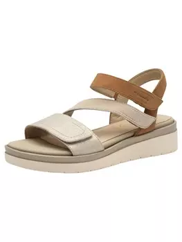 Сандалии на плоской подошве Tamaris, цвет beige comb