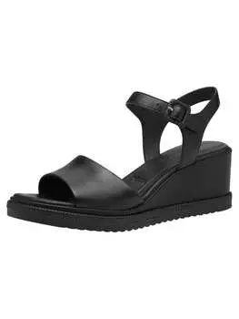 Сандалии на плоской подошве Tamaris, цвет black leather