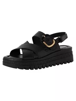 Сандалии на плоской подошве Tamaris, цвет black leather