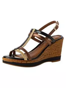 Сандалии на плоской подошве Tamaris, цвет black comb